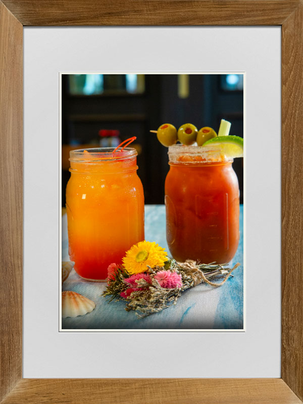 Colorful brunch cocktails at The Sunflower