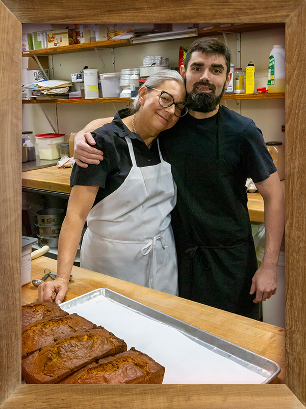 Zach and Lisa Blair in the bakery